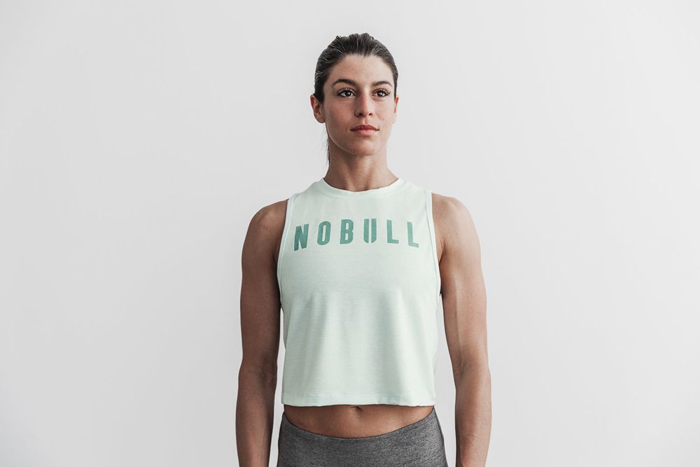 NOBULL Women's Muscle Tank Tops - Mist - Ireland (7264VDYMU)